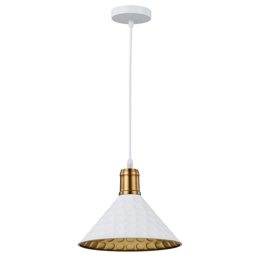 PEN214 Bright Star WHITE IRON PENDANT 1X35W ES