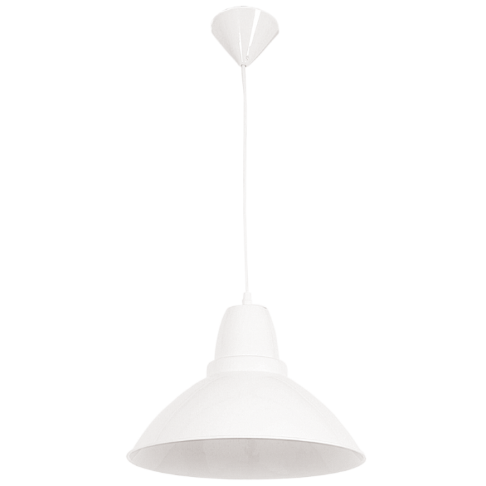 PEN2324/1 Bright Star WHITE ALUMINIUM PENDANT 1X60W ES