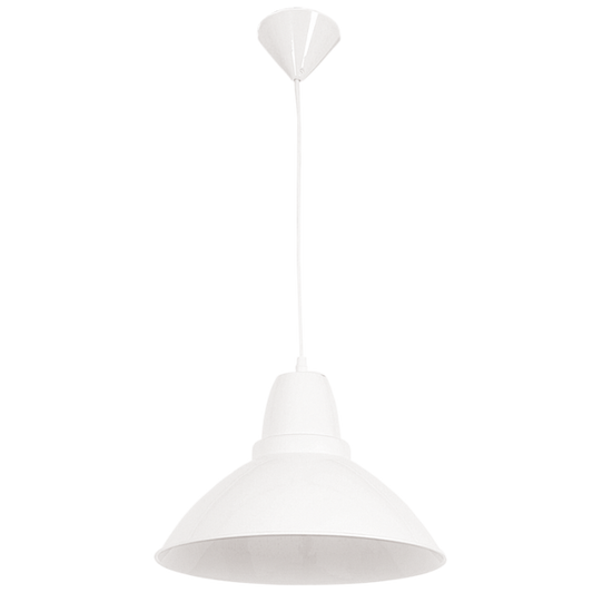 PEN2324/1 Bright Star WHITE ALUMINIUM PENDANT 1X60W ES