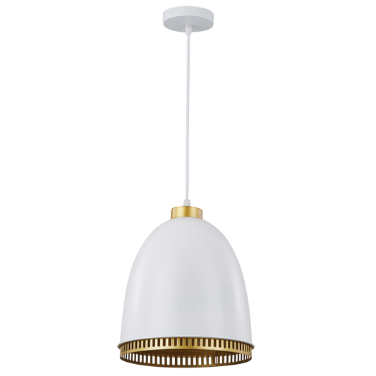 PEN236 Bright Star WHITE IRON PENDANT WHITE 1X35W ES