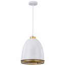 Bright Star PEN236 WHITE Iron Pendant with White Cord