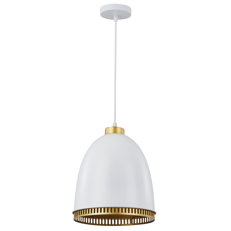Bright Star PEN236 WHITE Iron Pendant with White Cord