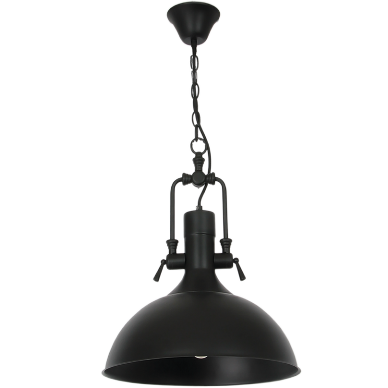 PEN241/1 Bright Star BLACK METAL PENDANT WITH CHAIN 1X60W ES