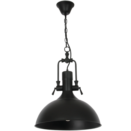 PEN241/1 Bright Star BLACK METAL PENDANT WITH CHAIN 1X60W ES