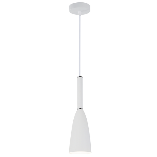 PEN243/1 Bright Star WHITE 1 LIGHT WHITE PENDANT 1X60W ES