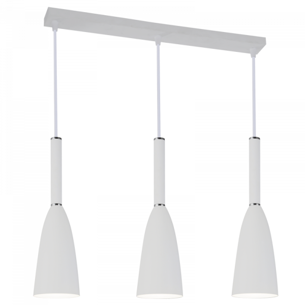 PEN243/3 Bright Star WHITE 3 LIGHT WHITE PENDANT 3X60W ES