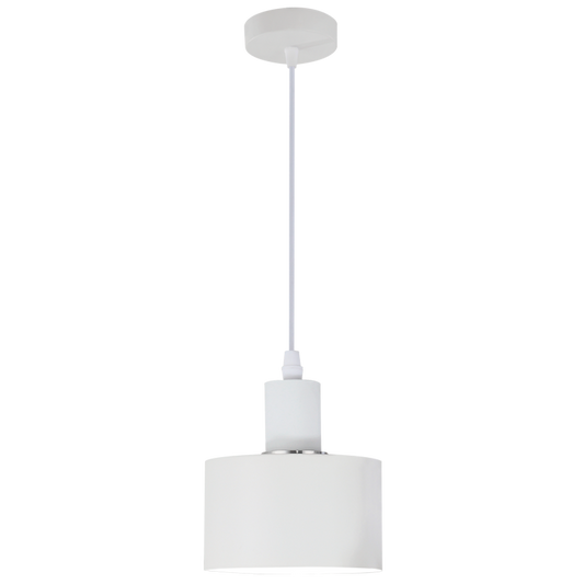 PEN245/1 Bright Star WHITE 1 LIGHT WHITE PENDANT 1X60W ES