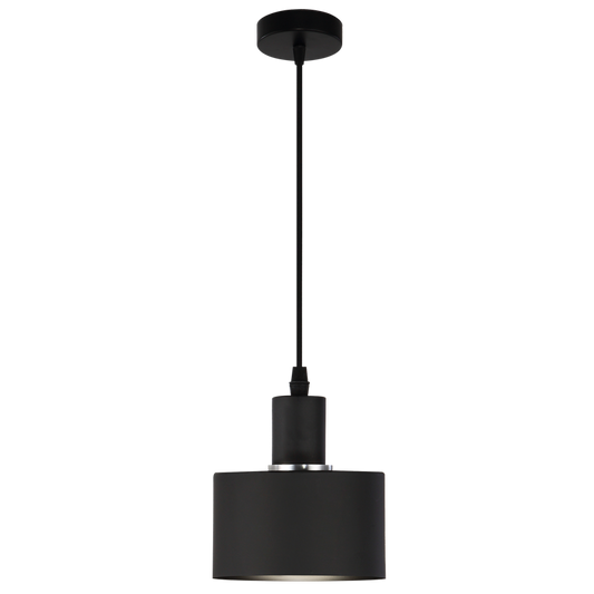 PEN246/1 Bright Star BLACK 1 LIGHT BLACK PENDANT 1X60W ES