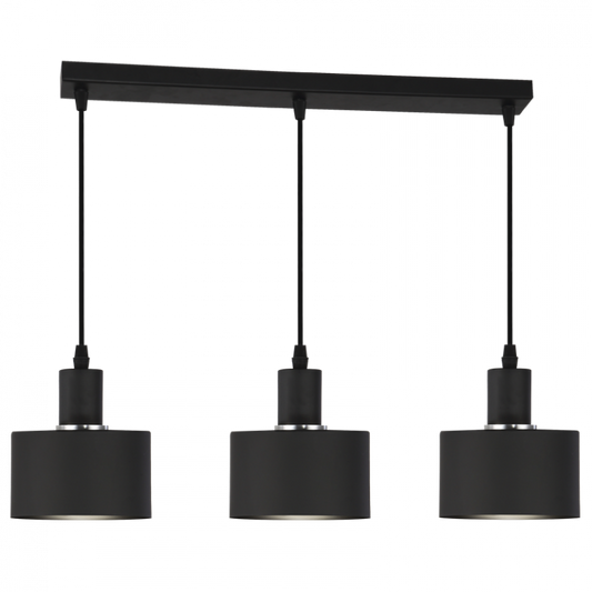 PEN246/3 Bright Star BLACK 3 LIGHT BLACK PENDANT 3X60W ES