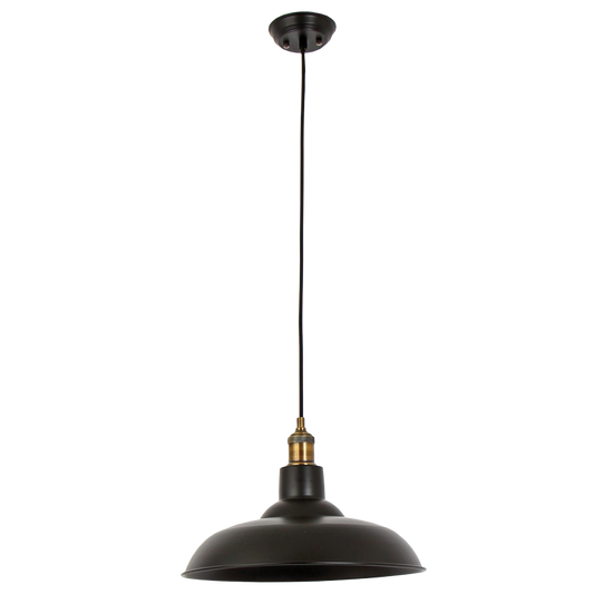 PEN264 Bright Star M/BK MATT BLACK METAL PENDANT 1X60W ES