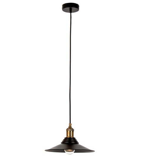PEN265 Bright Star M/BK MATT BLACK METAL PENDANT 1X60W ES
