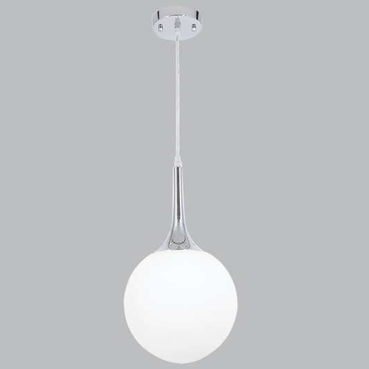 PEN284/1 Bright Star CHR P/CHROME PENDANT OPAL BALL GLASS 1 X60W ES