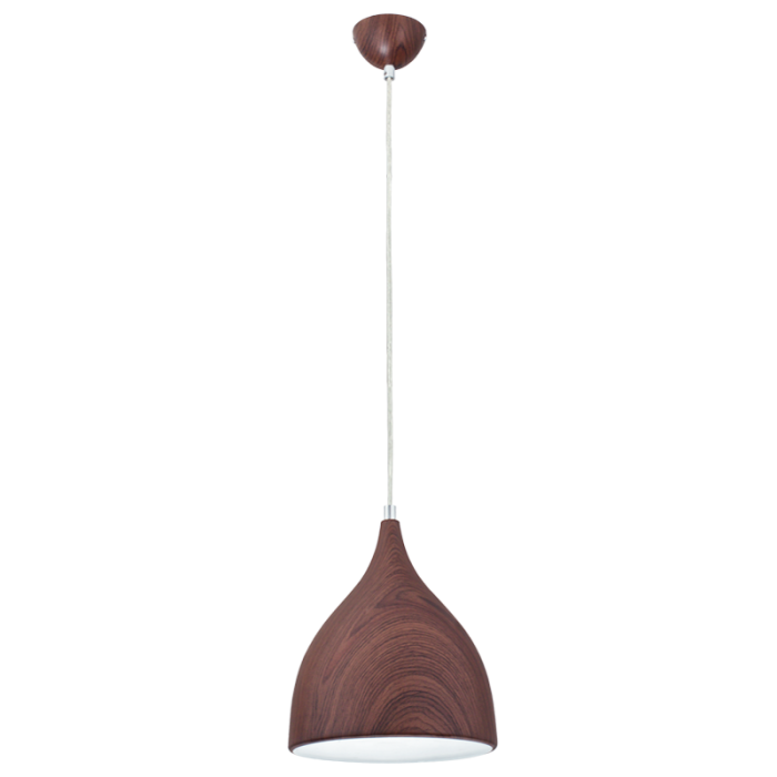 Bright Star Lighting PEN386 WOOD Dark Wooden Grain Pattern Pendant