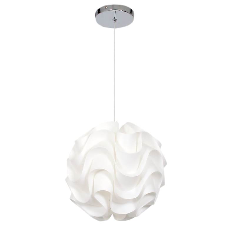 PEN420/1 Bright Star WHITE POLYPROPYLEN PENDANT 1X40W ES 430MM