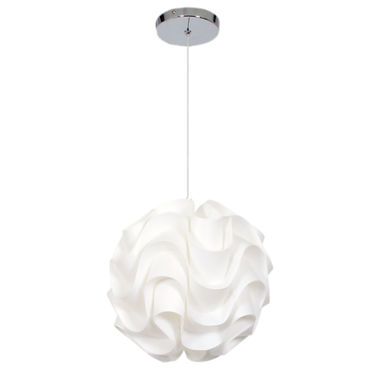 PEN420/1 Bright Star WHITE POLYPROPYLEN PENDANT 1X40W ES 430MM