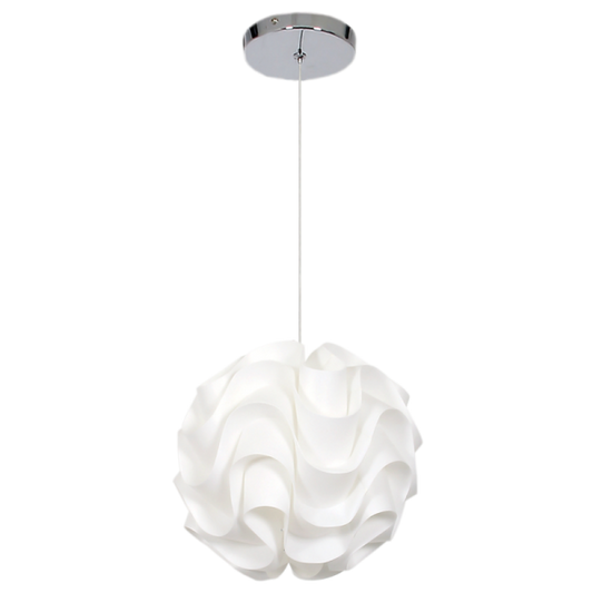 PEN421/1 Bright Star WHITE POLYPROPYLEN PENDANT 1X40W ES 330MM