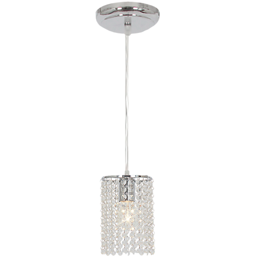 PEN433/1 Bright Star CHROME POLISED CHR WITH ACRYLIC CRYSTAL PENDANT 1X60W ES 6007226050158 38