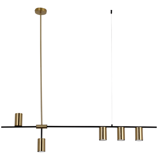 PEN460/5 Bright Star GD/BK BLACK AND GOLD METAL PENDANT 5X50W GU10 6007226079760 4