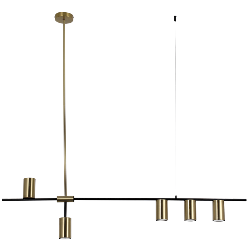 Bright Star Lighting PEN460/5 GD/BK Black and Gold Metal Pendant