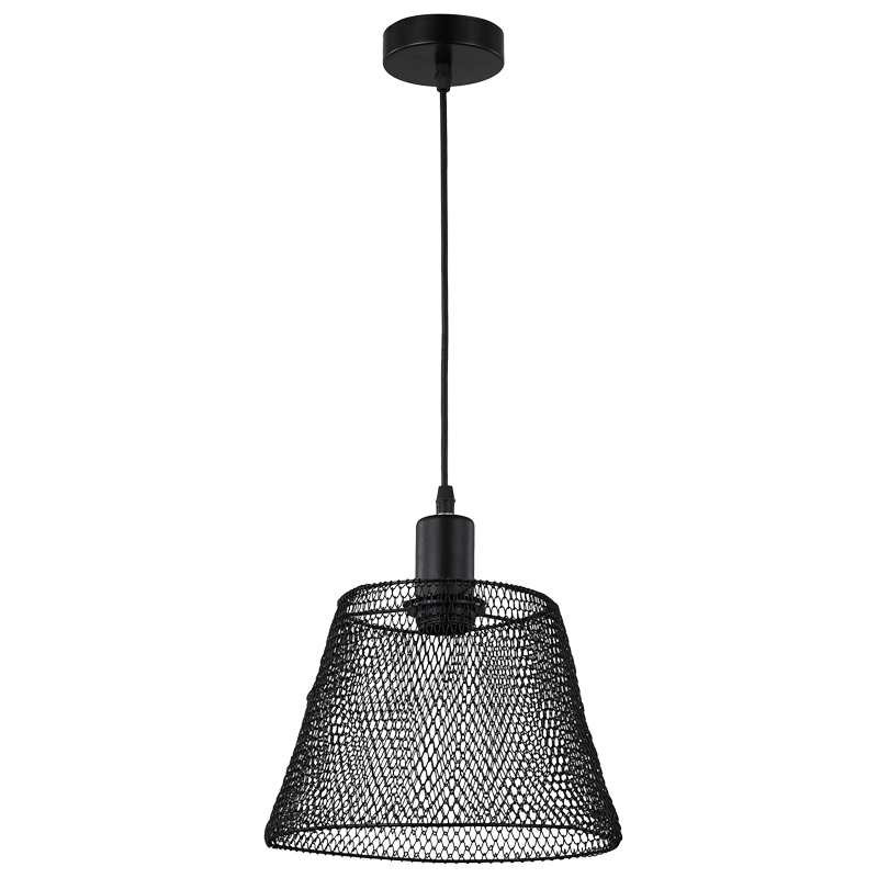 Bright Star PEN515 BLACK Steel Mesh Pendant with Black Cord