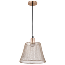 Bright Star PEN516 ROSE GOLD Steel Mesh Rose Gold Pendant with Black Cord