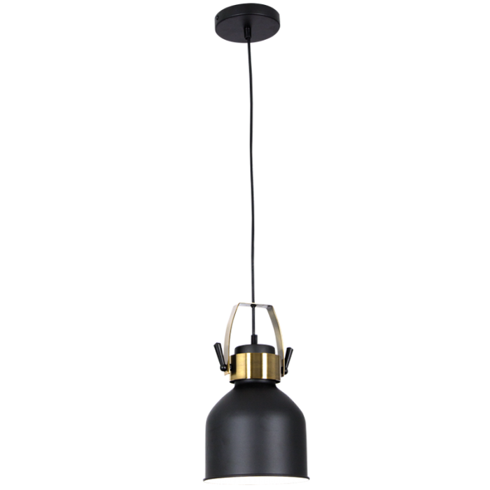 PEN590 Bright Star BLACK BLACK METAL PENDANT 1X60W ES 180MM