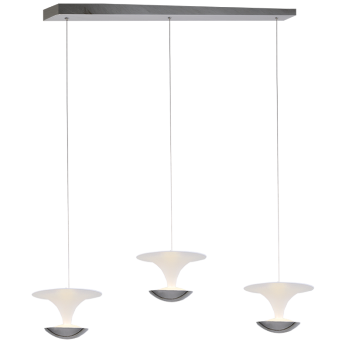 Bright Star Lighting PEN593/3 CHROME 3 Light LED Spaceship Pendant