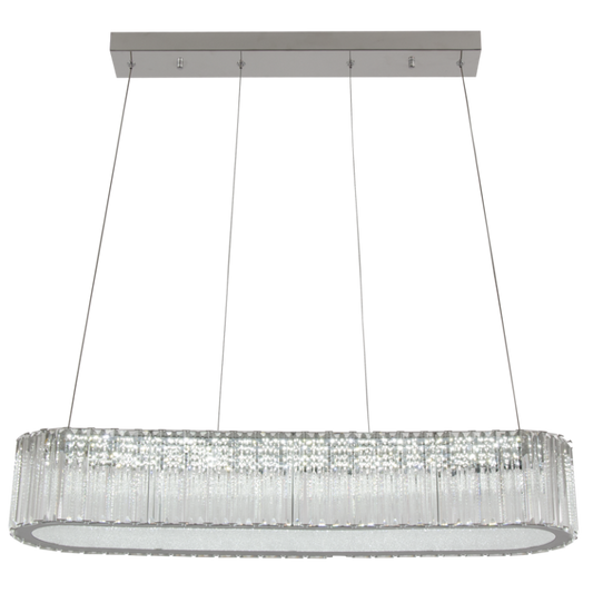 PEN691 Bright Star CRYSTAL POLISHED CHR &CRYSTAL ADJ CORDS 32W LED CCT REMOTE