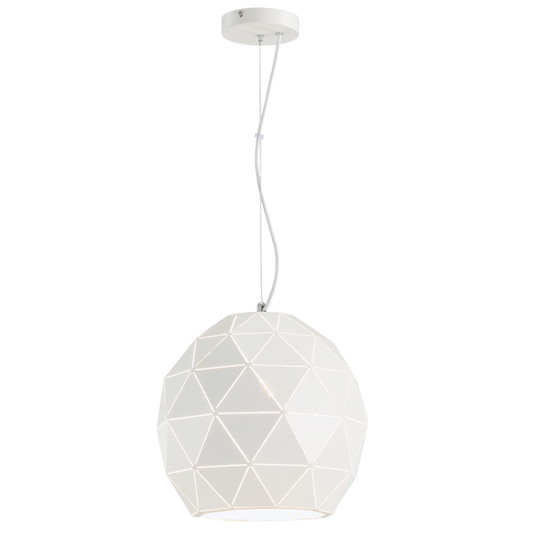 PEN693 Bright Star WHITE WHITE METAL PENDANT 1X40W ES 300MM