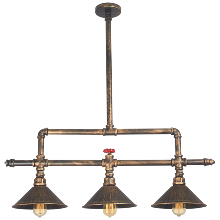 PEN726/3 Bright Star BK/GD BK/GD ALUMINIUM PENDANT 3X60W ES 220MM