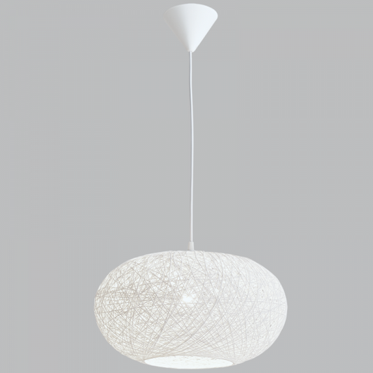 PEN767 Bright Star WHITE WHITE TWINE PENDANT 1X11W ES 400MM