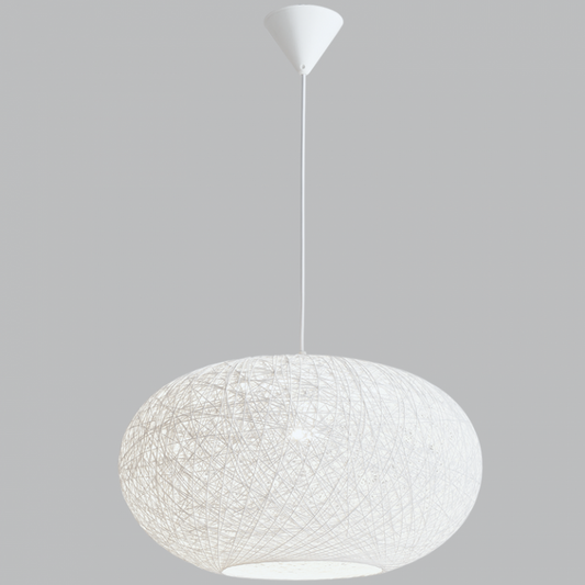 PEN768 Bright Star WHITE WHITE TWINE PENDANT 1X11W ES 500MM