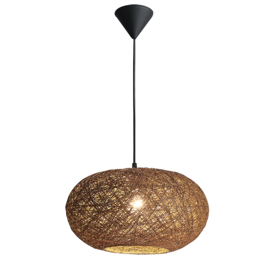 PEN769 Bright Star BROWN BROWN TWINE PENDANT 1X11W ES 400MM