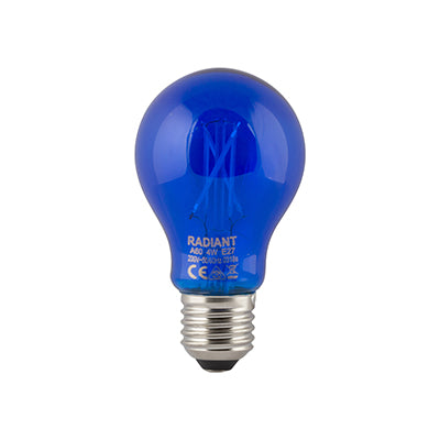 Radiant Lighting RLL080BL E27 4w Blue Colour Filament LED0080