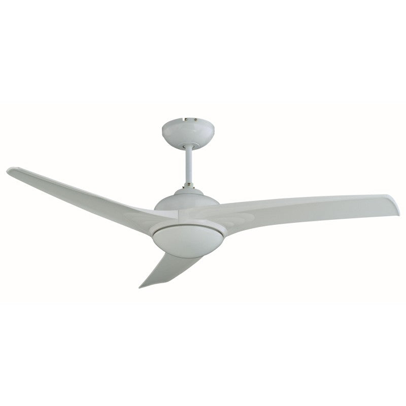 Radiant Lighting JX01A White Ceiling/Light Fan With Remote Control & Dimmable Light
