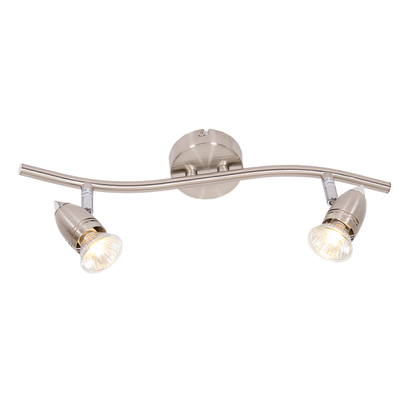 Bright Star Lighting S042/2 S/CH Satin and Polished Chrome Spotlight