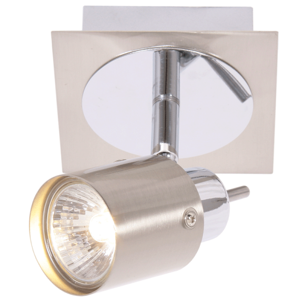 Bright Star Lighting S050/1 SC/CHR Satin and Polished Chrome Spotlight