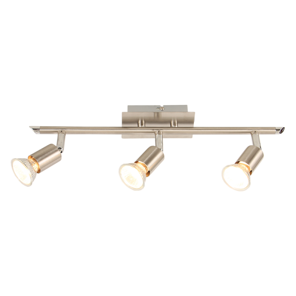 Bright Star Lighting S058/3 SATIN Satin and Polished Chrome Spotlight