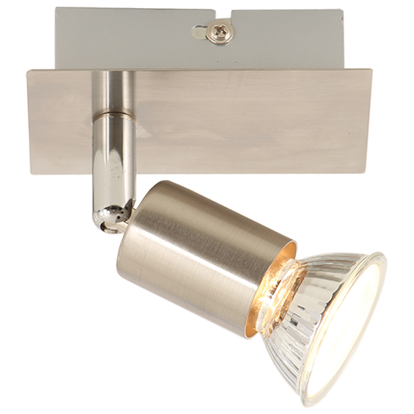 Bright Star Lighting S058/1 SATIN Satin and Polished Chrome Spotlight