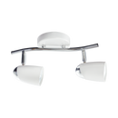 Bright Star Lighting S060/2 WH/CHR White and Polished Chrome Spotlight