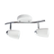 Bright Star Lighting S060/2 WH/CHR White and Polished Chrome Spotlight
