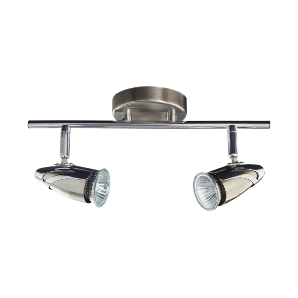 Bright Star Lighting S061/2 SATIN Satin and Polished Chrome Spotlight