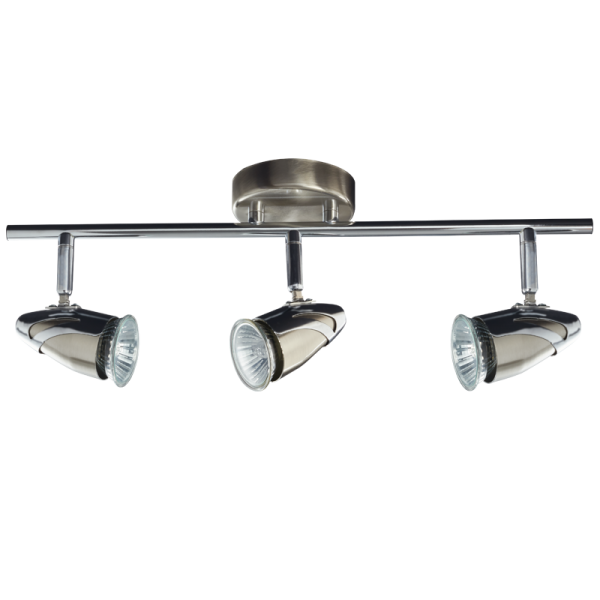 Bright Star Lighting S061/3 SATIN Satin and Polished Chrome Spotlight