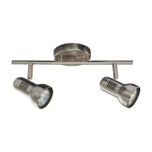 S063/2 Bright Star SATIN SATIN CHR SPOT 2X50W GU10 BASE 80MM BAR 320MM