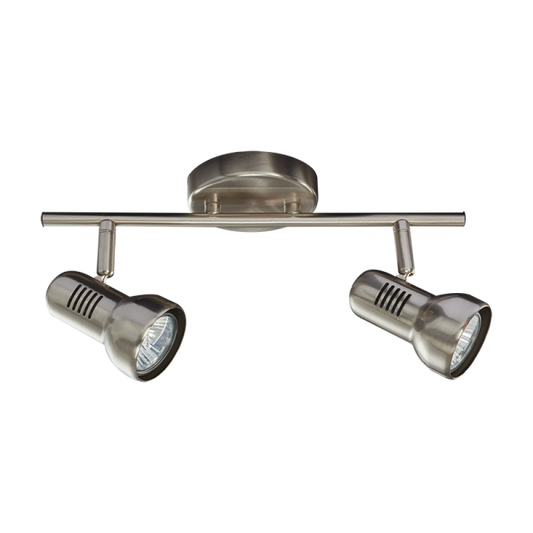 S063/2 Bright Star SATIN SATIN CHR SPOT 2X50W GU10 BASE 80MM BAR 320MM
