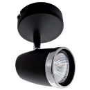 Bright Star Lighting S064/1 BLACK Black and Polished Chrome Spotlight