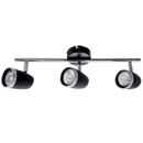 Bright Star Lighting S064/3 BLACK Black and Polished Chrome Spotlight