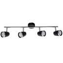 Bright Star Lighting S064/4 BLACK Black and Polished Chrome Spotlight