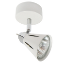 Bright Star Lighting S066/1 WH/CHR White and Polished Chrome Spotlight