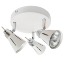 Bright Star Lighting S066/3 WH/CHR White and Polished Chrome Spotlight